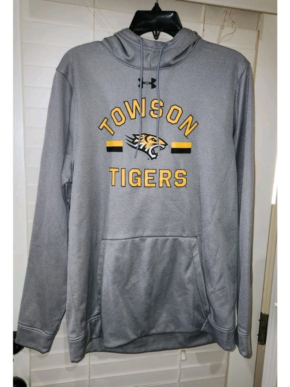 WOMENS Under Armour TOWSON University Tigers Gray Pullover Hoodie, large loose